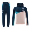 Manchester City Hoodie Kit Homen Sweat de Treino Quarto-Zíper 23/24 Creme