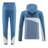 Olympique de Marseille Hoodie Kit Homen Sweat de Treino Quarto-Zíper 23/24 Azul