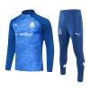 Olympique de Marseille Kit Homen Sweat de Treino Quarto-Zíper 23/24 Azul