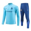 Olympique de Marseille Kit Homen Sweat de Treino Quarto-Zíper 23/24 Azul