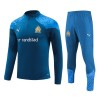 Olympique de Marseille Kit Homen Sweat de Treino Quarto-Zíper 23/24 Navy