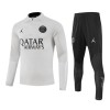 Paris Saint-Germain Kit Homen Sweat de Treino Quarto-Zíper 23/24 Cinza