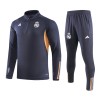 Real Madrid Kit Homen Sweat de Treino Quarto-Zíper 23/24 Cinza