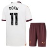 Camisola + Calções Manchester City Doku 11 Criança Equipamento 2ª 23/24