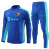 Barcelona Kit Dark Criança Sweat de Treino Quarto-Zíper 23/24 Azul