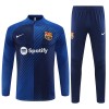 FC Barcelona Kit Criança Sweat de Treino Quarto-Zíper 23/24 Azul