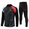 Manchester City Kit Criança Sweat de Treino Quarto-Zíper 23/24 Preta