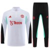 Manchester United Kit Criança Sweat de Treino Quarto-Zíper 23/24 Branca