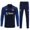 Manchester United Kit Criança Sweat de Treino Quarto-Zíper 23/24 Navy