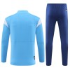 Olympique de Marseille Kit Homen Sweat de Treino Quarto-Zíper 23/24 Azul