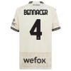 Camisola AC Milan Ismael Bennacer 4 Homen Equipamento 4ª 23/24 Branca