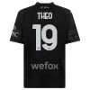 Camisola AC Milan Theo Hernandez 19 Homen Equipamento 4ª 23/24 Preta