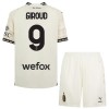 Camisola + Calções AC Milan Olivier Giroud 9 Criança Equipamento 4ª 23/24 Branca