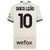 Camisola + Calções AC Milan Rafael Leao 10 Criança Equipamento 4ª 23/24 Branca