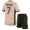 Camisola + Calções Paris Saint-Germain Mbappé 7 Jordan Criança Equipamento 4ª 23/24