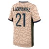 Camisola Paris Saint-Germain Lucas Hernandez 21 Jordan Homen Equipamento 4ª 23/24