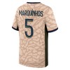 Camisola Paris Saint-Germain Lucas Marquinhos 5 Jordan Homen Equipamento 4ª 23/24