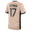 Camisola Paris Saint-Germain Vitinha 17 Jordan Homen Equipamento 4ª 23/24