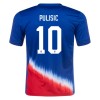 Camisola Estados Unidos Pulisic 10 Homen Equipamento 2ª 2024