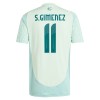 Camisola México Santiago Gimenez 11 Homen Equipamento 2ª 2024