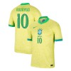 Camisola Brasil Rodrygo 10 Homen Equipamento 1ª 2024