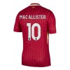 Camisola Liverpool Mac Allister 10 Homen Equipamento 1ª 24/25