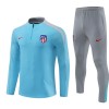 Atlético Madrid Criança Sweat de Treino Quarto-Zíper 24/25 Azul