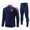 Atlético Madrid Criança Sweat de Treino Quarto-Zíper 24/25 Navy