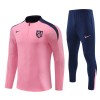 Atlético Madrid Criança Sweat de Treino Quarto-Zíper 24/25 Rosa