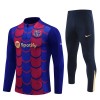 Barcelona Criança Sweat de Treino Quarto-Zíper 24/25 Azul