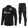 Barcelona Homen Sweat de Treino Quarto-Zíper 24/25 Preta