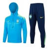 Brasil Hoodie Homen Sweat de Treino Quarto-Zíper 24/25 Azul