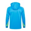 Brasil Hoodie Homen Sweat de Treino Quarto-Zíper 24/25 Azul