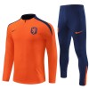 Holanda Homen Sweat de Treino Quarto-Zíper 24/25 Laranja