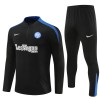 Inter Milan Criança Sweat de Treino Quarto-Zíper 24/25 Preta