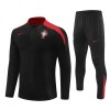 Portugal Homen Sweat de Treino Quarto-Zíper 24/25 Preta