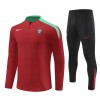 Portugal Homen Sweat de Treino Quarto-Zíper 24/25 Vermelha