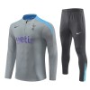 Tottenham Hotspur Homen Sweat de Treino Quarto-Zíper 24/25 Cinza