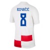 Camisola Croácia Kovacic 8 Homen Equipamento 1ª Euro 2024