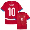 Camisola Sérvia Tadic 10 Homen Equipamento 1ª Euro 2024