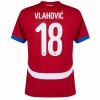 Camisola Sérvia Vlahovic 18 Homen Equipamento 1ª Euro 2024