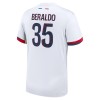 Camisola Paris Saint-Germain Lucas Beraldo 35 Homen Equipamento 2ª 24/25