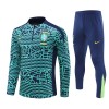 Brasil Homen Sweat de Treino Quarto-Zíper 24/25 Verde