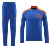 Holanda Homen Sweat de Treino Quarto-Zíper 24/25 Azul