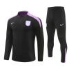 Inglaterra Homen Sweat de Treino Quarto-Zíper 24/25 Preta