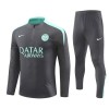 Paris Saint-Germain Homen Sweat de Treino Quarto-Zíper 24/25 Cinza