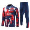 Paris Saint-Germain Homen Sweat de Treino Quarto-Zíper 24/25 Vermelha