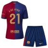 Camisola + Calções FC Barcelona Frenkie de Jong 21 Criança Equipamento 1ª 24/25