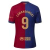 Camisola FC Barcelona Lewandowski 9 Homen Equipamento 1ª 24/25