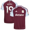 Camisola Aston Villa Diaby 19 Homen Equipamento 1ª 24/25